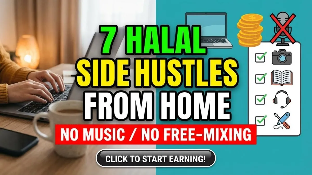 7 Halal Side Hustles You Can Start from Home (No Music/Free-Mixing)