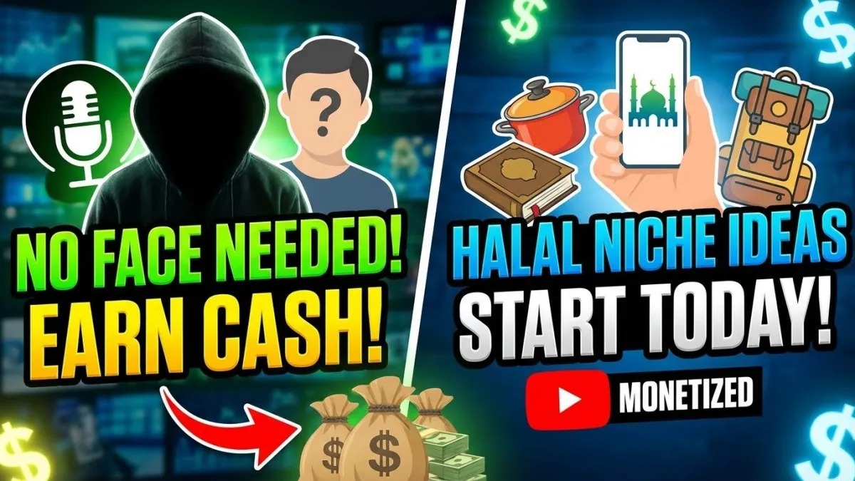How to Earn Money on YouTube Without Showing Your Face (Halal Niche Ideas)