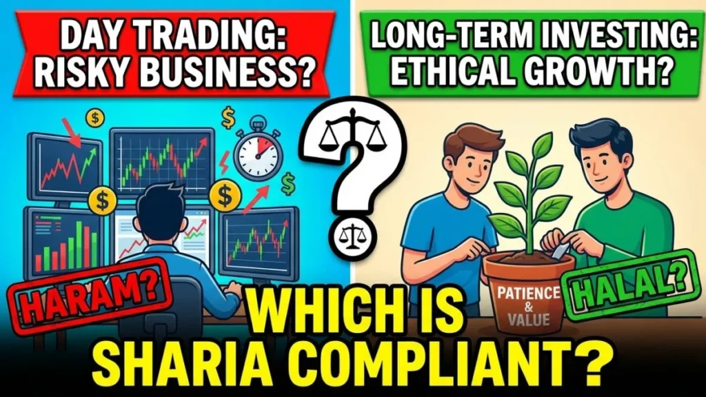 Day Trading vs. Long-Term Investing: Which is Sharia Compliant?