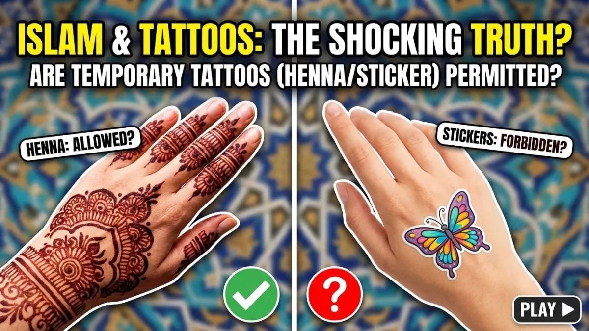 Tattoos in Islam: Are Temporary Tattoos (Henna/Sticker) Permitted?